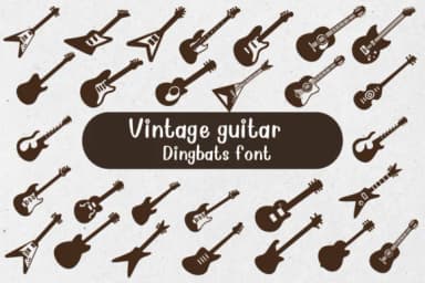 Vintage Guitar by Nongyao — Dingbats Font — thumbnail 1