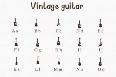 Vintage Guitar by Nongyao — Dingbats Font — thumbnail 2
