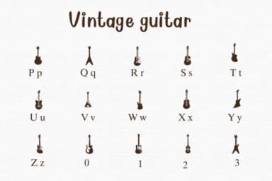 Vintage Guitar by Nongyao — Dingbats Font — thumbnail 3