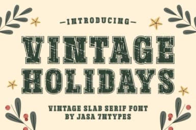 Vintage Holidays by Jasa (7NTypes) — Slab Serif Font — thumbnail 1