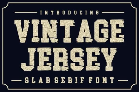 Vintage Jersey by Infinity art Studio — Slab Serif Font