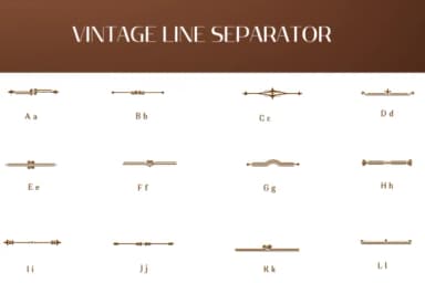 Vintage Line Separator by Heartcraft Atelier — Dingbats Font — thumbnail 2