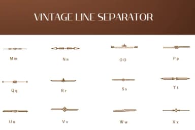 Vintage Line Separator by Heartcraft Atelier — Dingbats Font — thumbnail 3