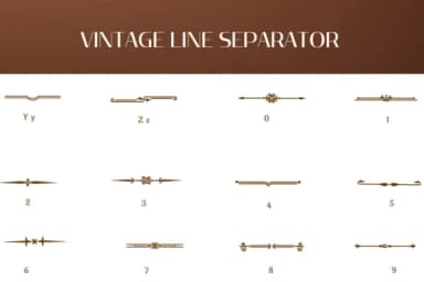 Vintage Line Separator by Heartcraft Atelier — Dingbats Font — thumbnail 4