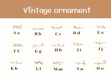 Vintage Ornament by Ketsarin — Dingbats Font — thumbnail 2