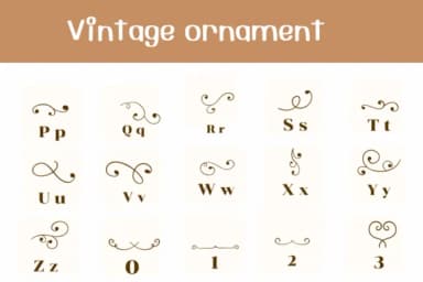 Vintage Ornament by Ketsarin — Dingbats Font — thumbnail 3