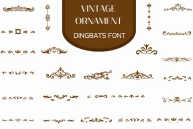 Vintage Ornament by Heartcraft Atelier — Dingbats Font — thumbnail 1