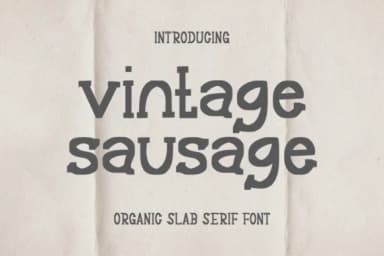 Vintage Sausage by Funtype Co. — Slab Serif Font — thumbnail 1