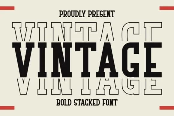 Vintage Stacked by Pian45 — Slab Serif Font