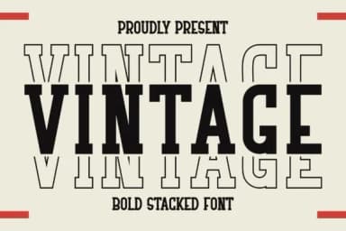 Vintage Stacked by Pian45 — Slab Serif Font — thumbnail 1
