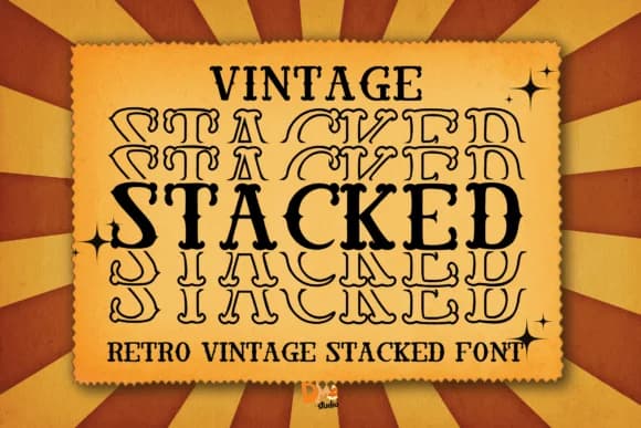Vintage Stacked by Dmletter31 — Slab Serif Font