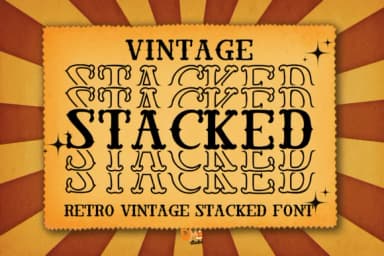 Vintage Stacked by Dmletter31 — Slab Serif Font — thumbnail 1