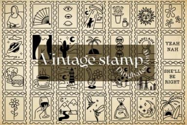 Vintage Stamp by Chonada — Dingbats Font — thumbnail 1