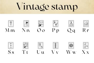 Vintage Stamp by Chonada — Dingbats Font — thumbnail 3