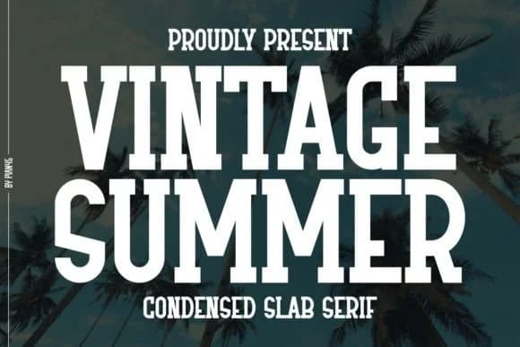 Vintage Summer by Pian45 — Slab Serif Font