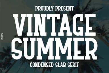 Vintage Summer by Pian45 — Slab Serif Font — thumbnail 1