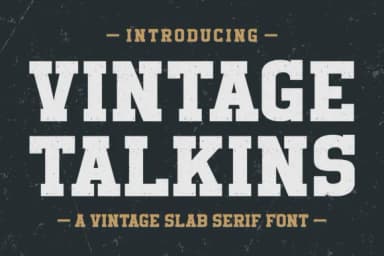 Vintage Talkins by Riman (7NTypes) — Slab Serif Font — thumbnail 1