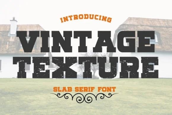 Vintage Texture by Eystore — Slab Serif Font