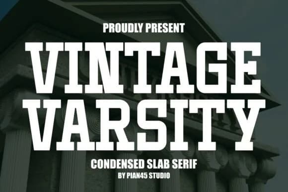 Vintage Varsity by Pian45 — Slab Serif Font