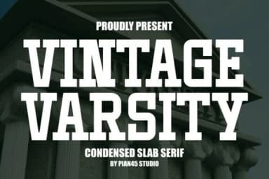 Vintage Varsity by Pian45 — Slab Serif Font — thumbnail 1