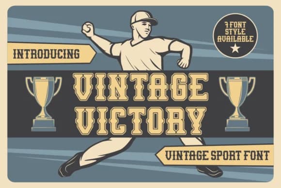 Vintage Victory by putracetol — Slab Serif Font