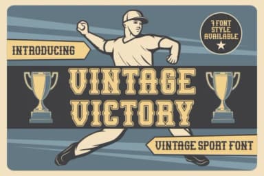 Vintage Victory by putracetol — Slab Serif Font — thumbnail 1