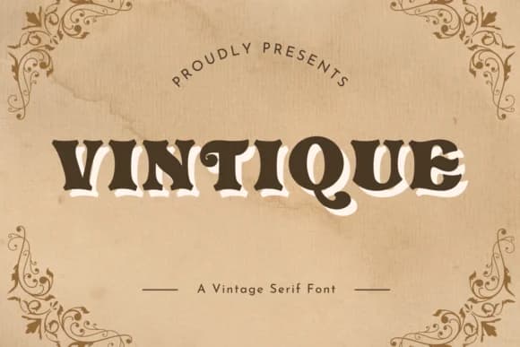 Vintique by Bambin — Slab Serif Font