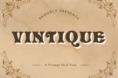 Vintique by Bambin — Slab Serif Font — thumbnail 1
