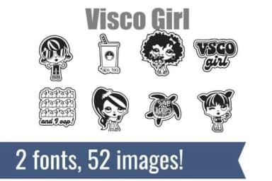 Visco Girl by Illustration Ink — Dingbats Font — thumbnail 1