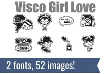 Visco Girl by Illustration Ink — Dingbats Font — thumbnail 2