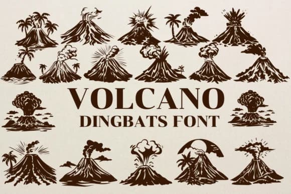 Volcano by Nongyao — Dingbats Font