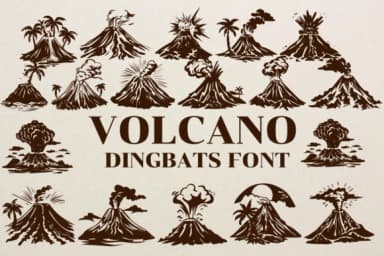 Volcano by Nongyao — Dingbats Font — thumbnail 1