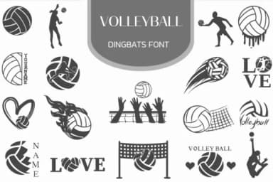 Volleyball by Heartcraft Atelier — Dingbats Font — thumbnail 1