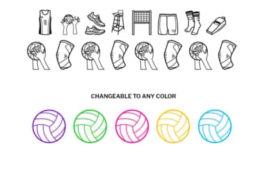 Volleyball Doodle Font by digitalplannerland — Dingbats Font — thumbnail 3