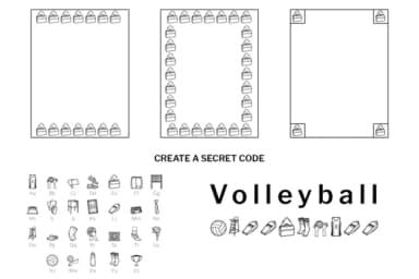 Volleyball Doodle Font by digitalplannerland — Dingbats Font — thumbnail 6