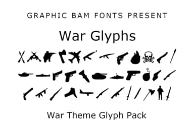 War Glyphs by GraphicsBam Fonts — Dingbats Font — thumbnail 1
