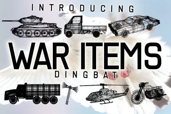 War Items by vladimirnikolic — Dingbats Font