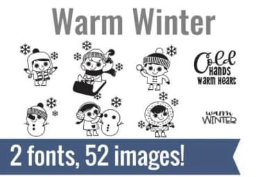 Warm Winter Dingbats by Illustration Ink — Dingbats Font — thumbnail 1