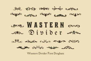 Wastern Divider by Sakti Avellin — Dingbats Font — thumbnail 1