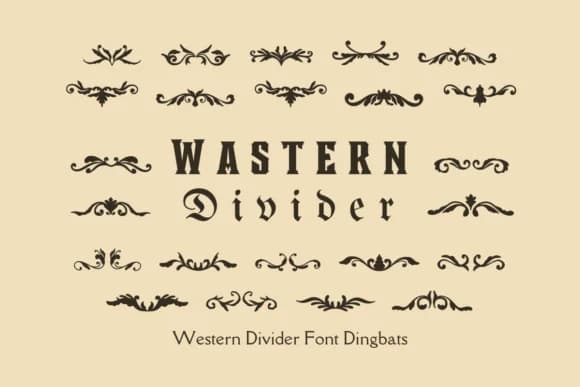 Wastern Divider by Sakti Avellin — Dingbats Font