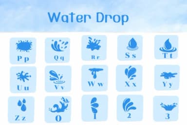 Water Drop by Ketsarin — Dingbats Font — thumbnail 3