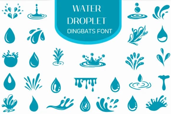 Water Droplet by Heartcraft Atelier — Dingbats Font