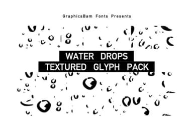 Water Droplet Glyphs by GraphicsBam Fonts — Dingbats Font — thumbnail 1