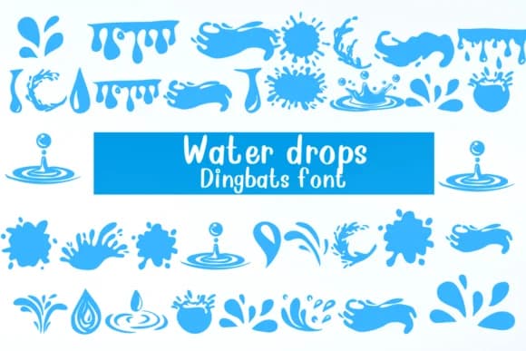 Water Drops by Nongyao — Dingbats Font