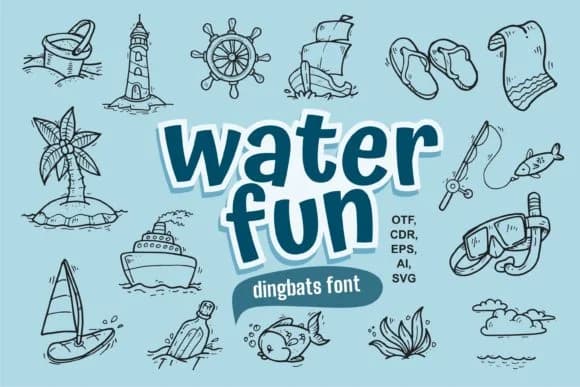 Water Fun by onoborgol — Dingbats Font
