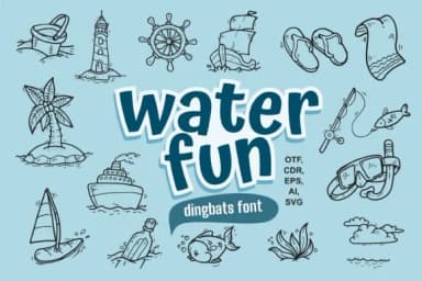 Water Fun by onoborgol — Dingbats Font — thumbnail 1