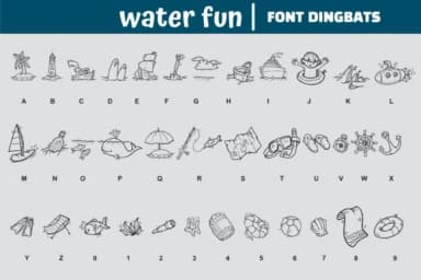Water Fun by onoborgol — Dingbats Font — thumbnail 2