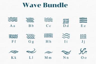 Wave Bundle by Nongyao — Dingbats Font — thumbnail 2