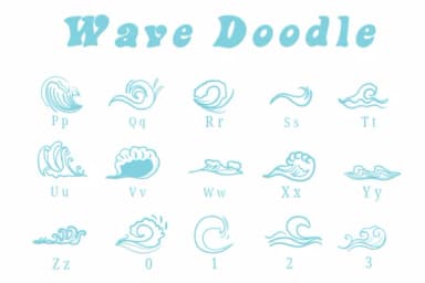 Wave Doodle by Suphitchaya — Dingbats Font — thumbnail 3