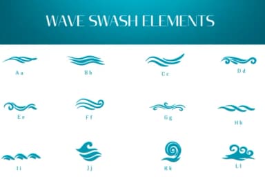 Wave Swash Elements by Heartcraft Atelier — Dingbats Font — thumbnail 2